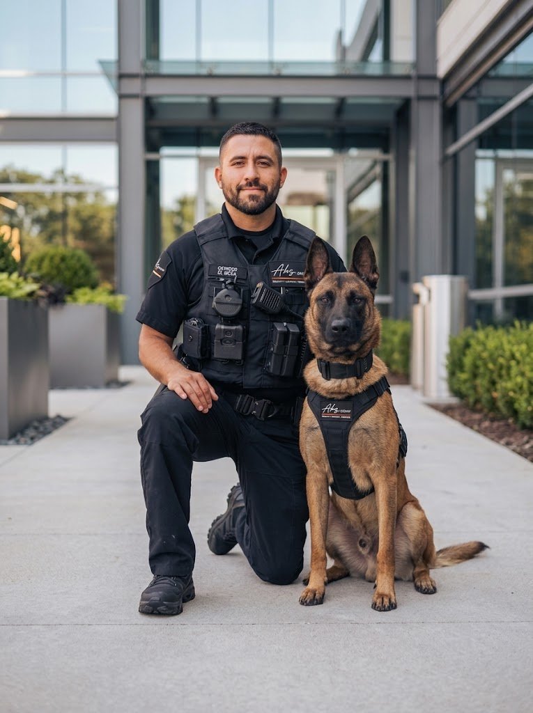 Professional K9 Security Dog on alert